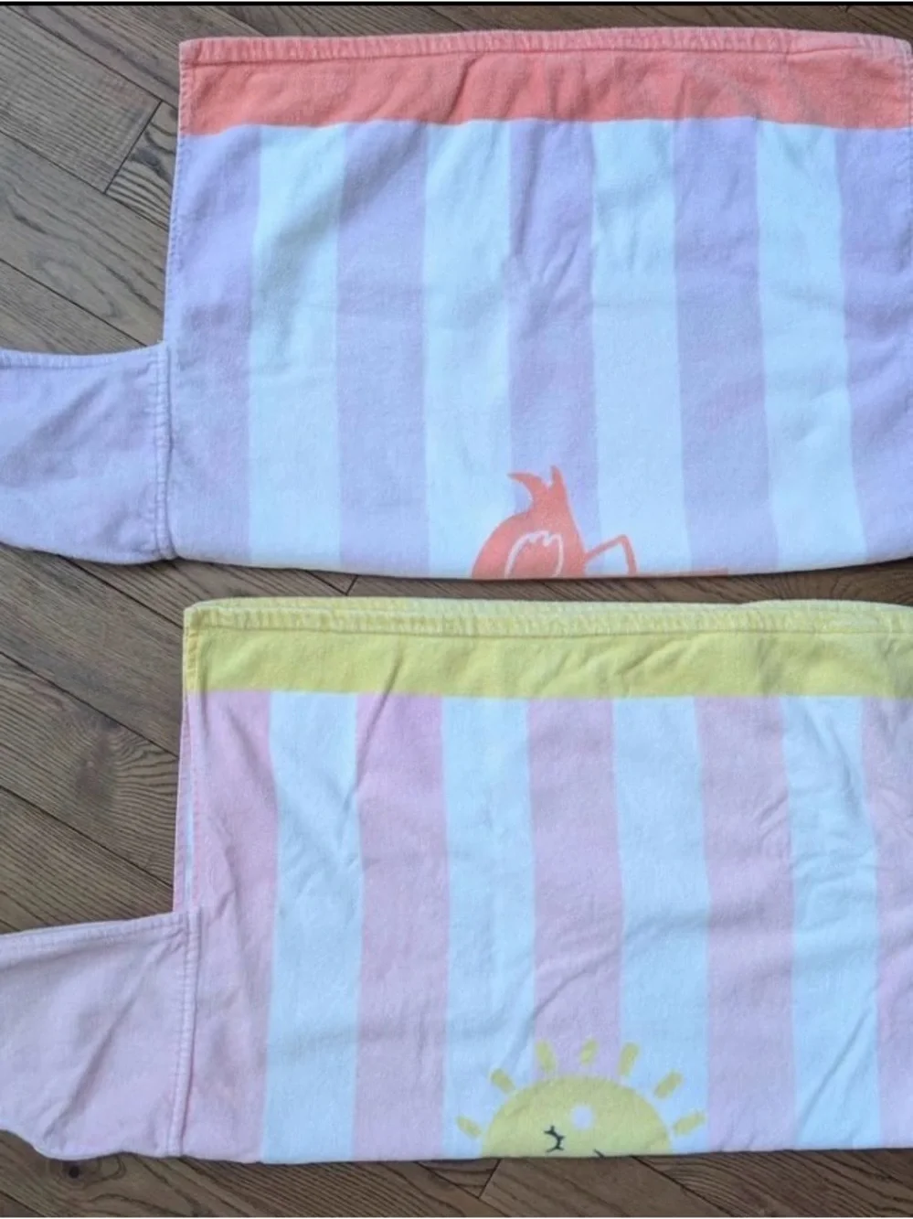 Pottery Barn BABY hooded beach pool bath towel bundle